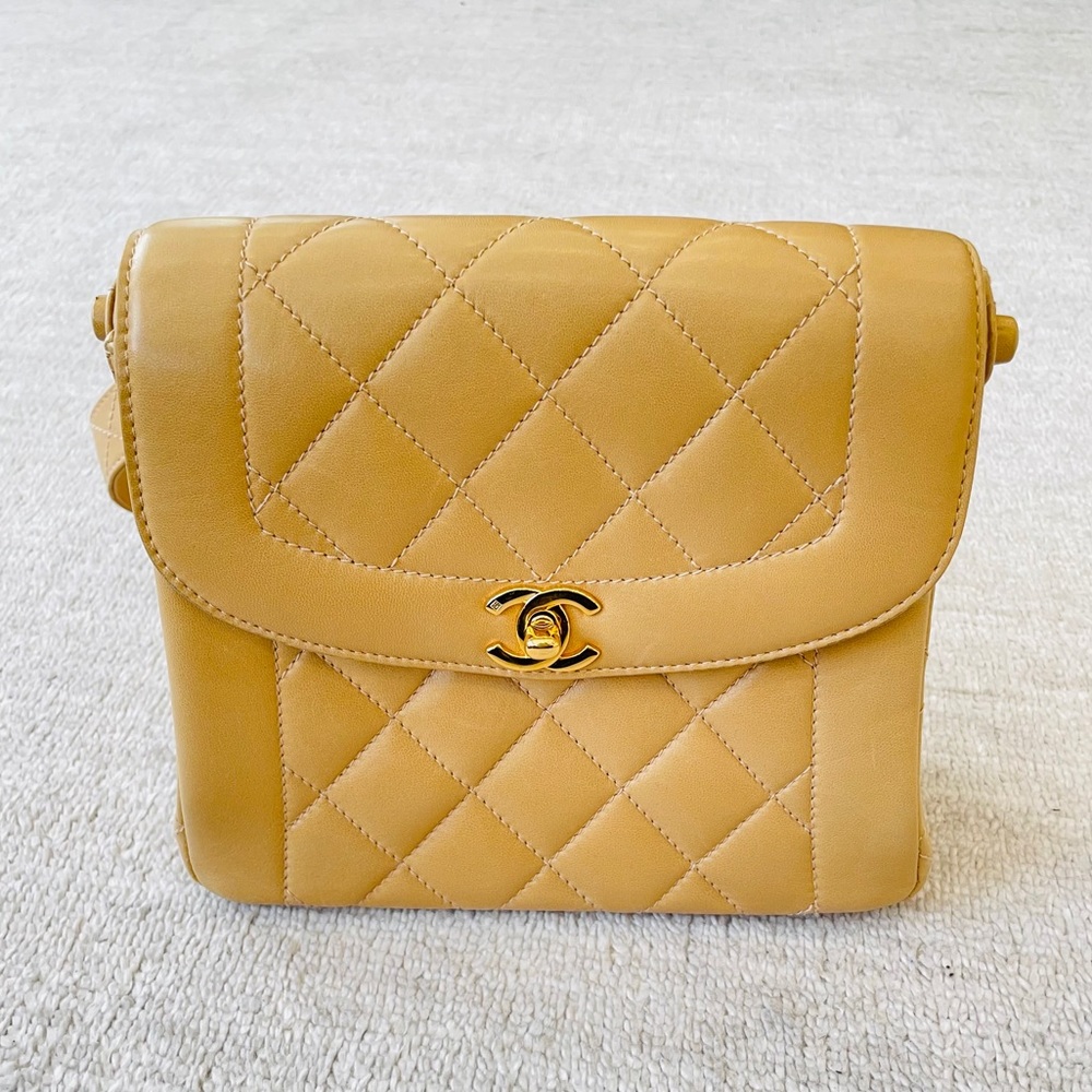 SOLD - Chanel Vintage Diana Lambskin Shoulder Bag - Picture 11 of 16